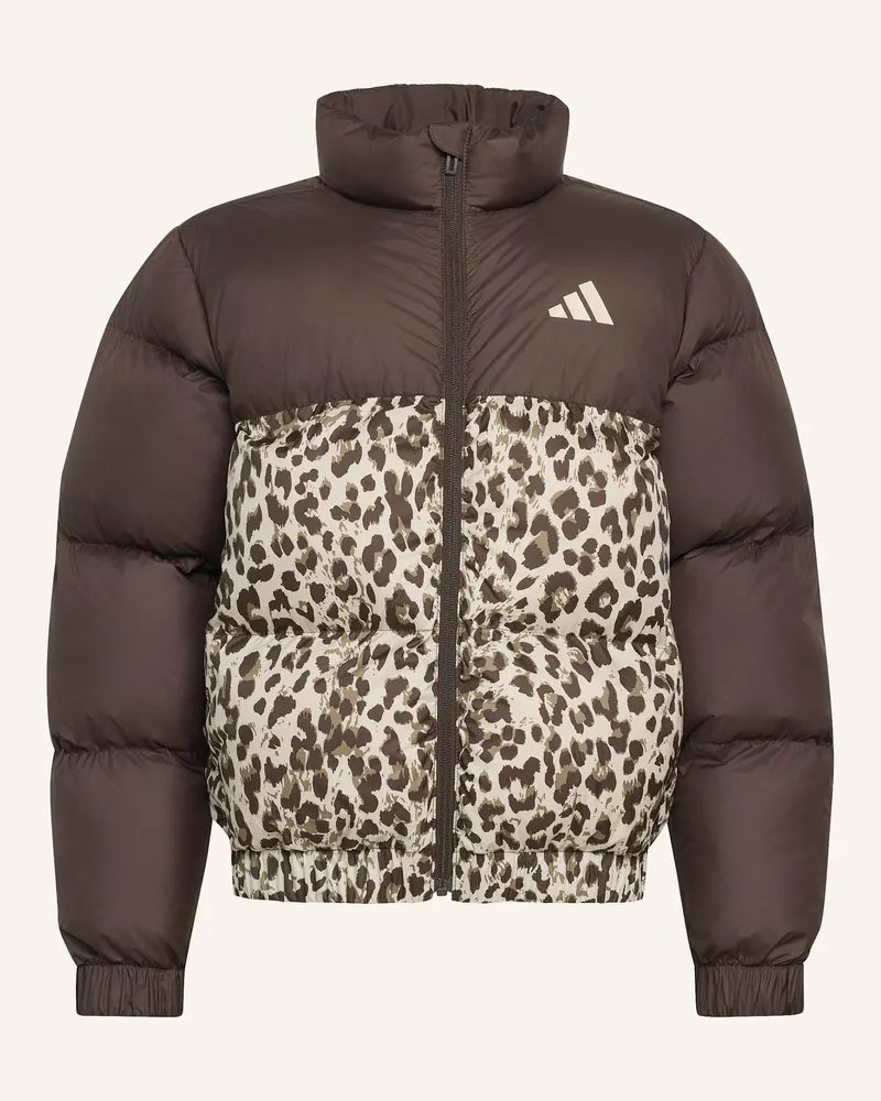 adidas Kunstdaunenjacke, Allover-Print braun Braun