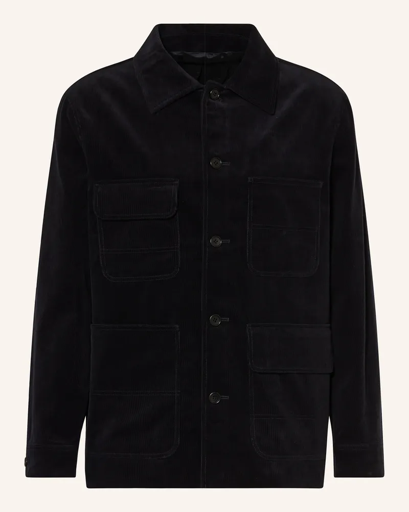 Arket Cord-Overjacket blau Dunkelblau