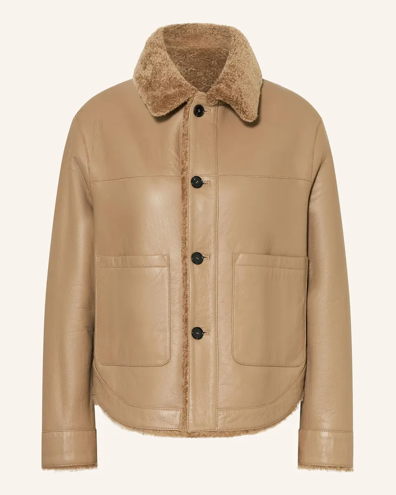 windsor. Lederjacke zum Wenden Hellbraun