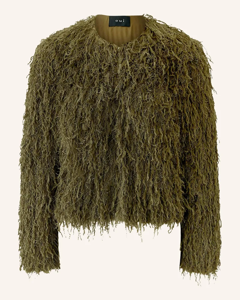 Oui  Kastenjacke Dunkelgrün