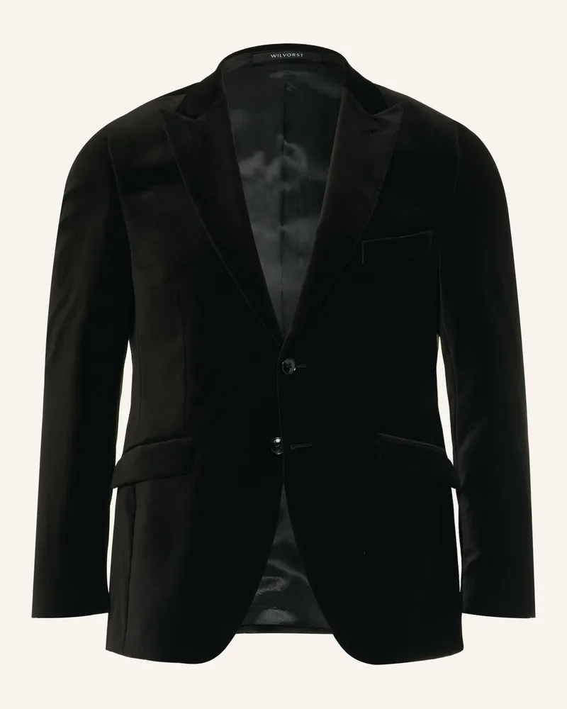 Wilvorst Samtsakko Regular Fit schwarz 010