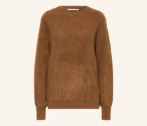 Oversized-Pullover Aus Cashmere braun