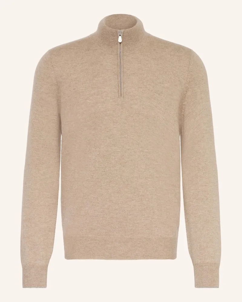 Brunello Cucinelli Cashmere-Troyer Hellbraun