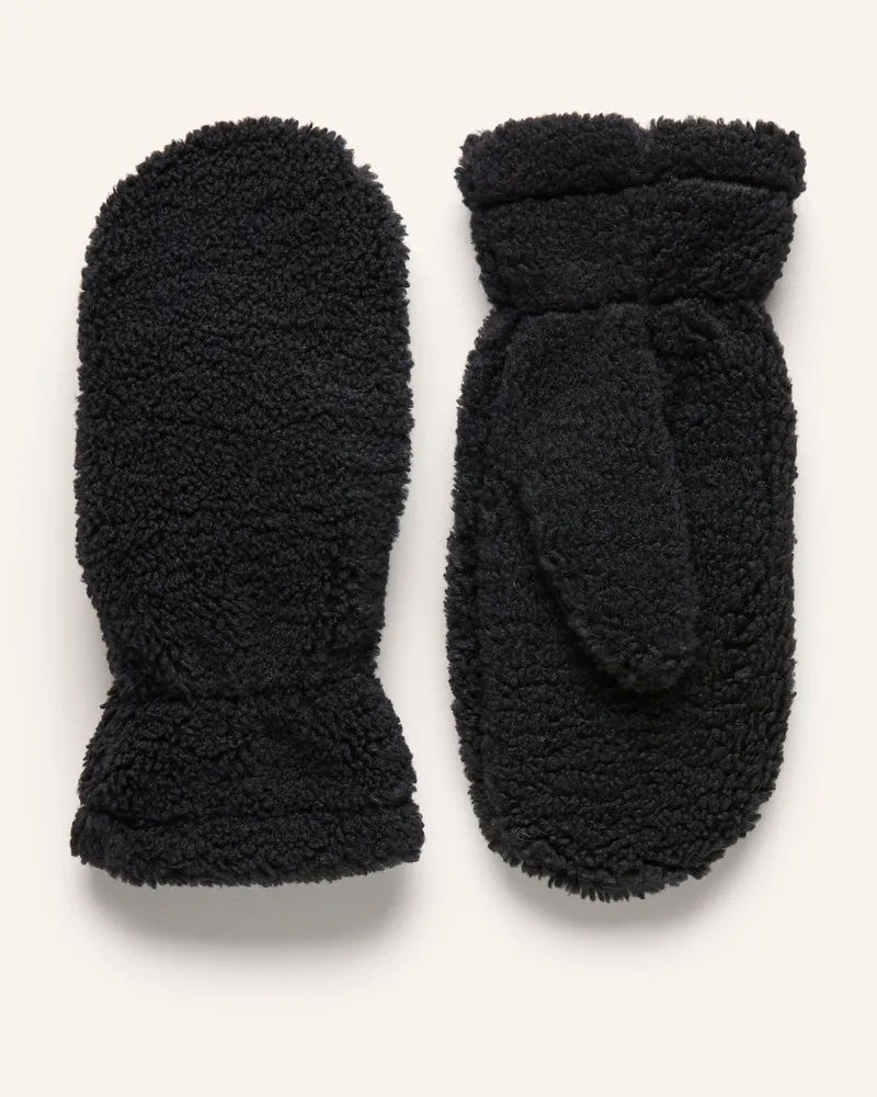 Loevenich Handschuhe aus Teddyfell Schwarz