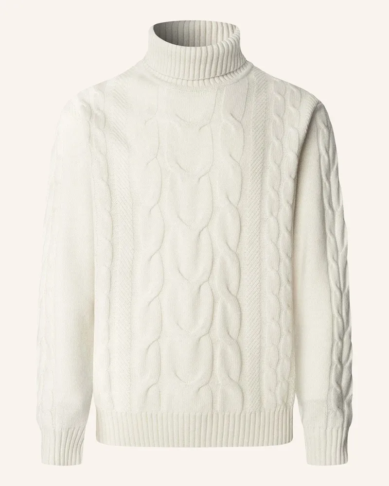 Hackett Pullover CABLE ROLL NECK Creme