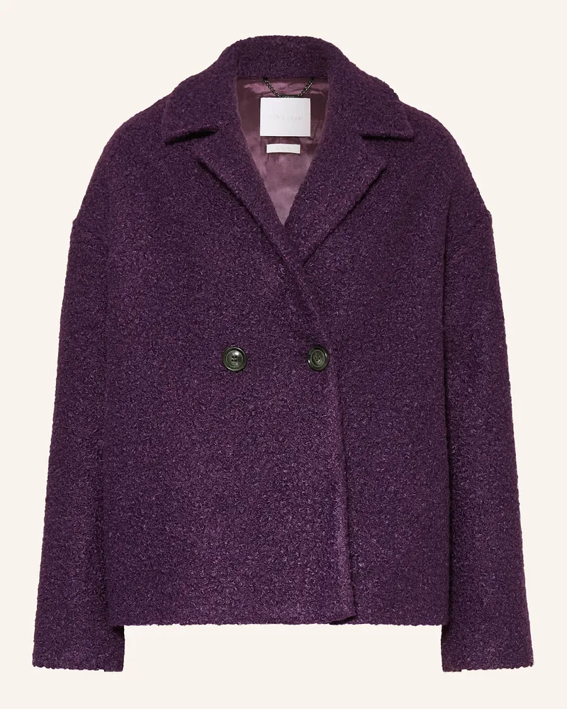 Rich&Royal Bouclé-Jacke Dunkellila
