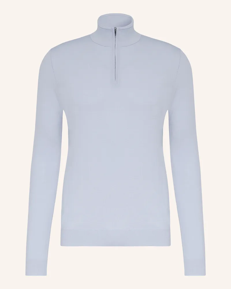Reiss Troyer BLACKHALL aus Merinowolle Hellblau