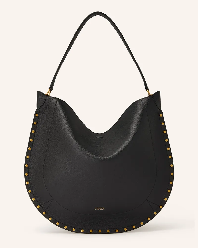 Isabel Marant Hobo-Bag OSKAN mit Pouch und Nieten Schwarz