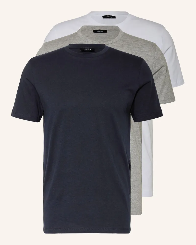 Reiss 3er-Pack T-Shirts Dunkelblau