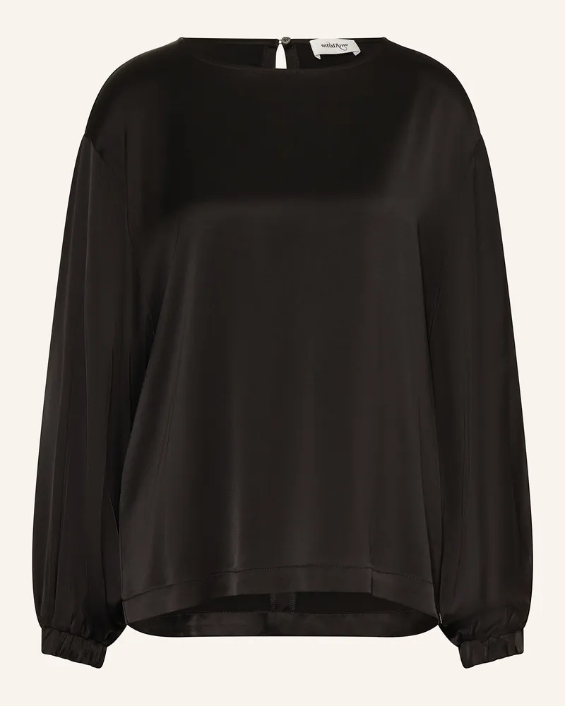 ottod’Ame Blusenshirt aus Satin Schwarz