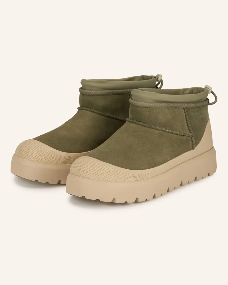 UGG Plateau-Boots CLASSIC ULTRA MINI WEATHER HYBRID Oliv