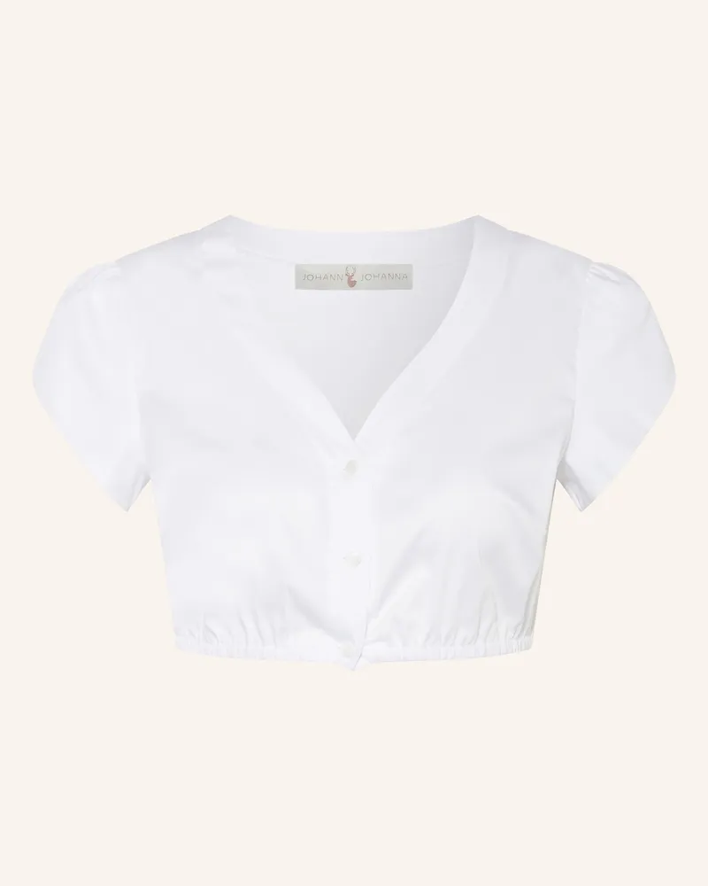 Johann & Johanna Dirndlbluse weiss Weiss