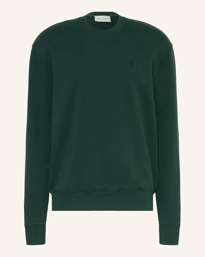 AMI Paris Sweatshirt Molleton gruen Dunkelgrün