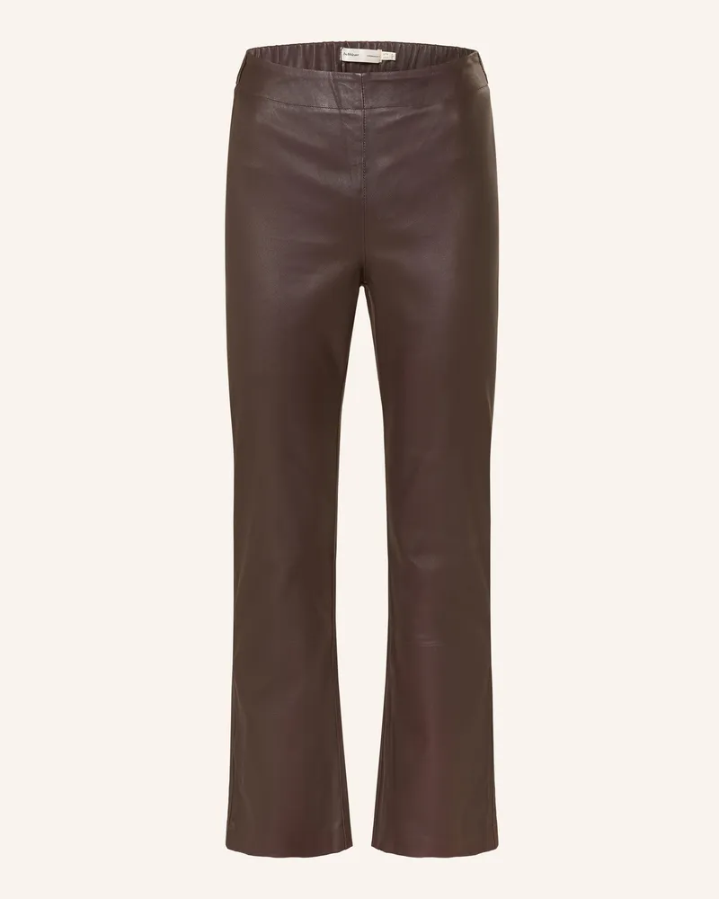 InWear 7/8-Hose Cedar Aus Leder braun Dunkelbraun
