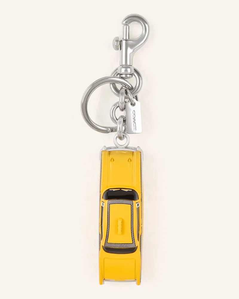Coach Taschenanhänger Taxi Small silber Gelb