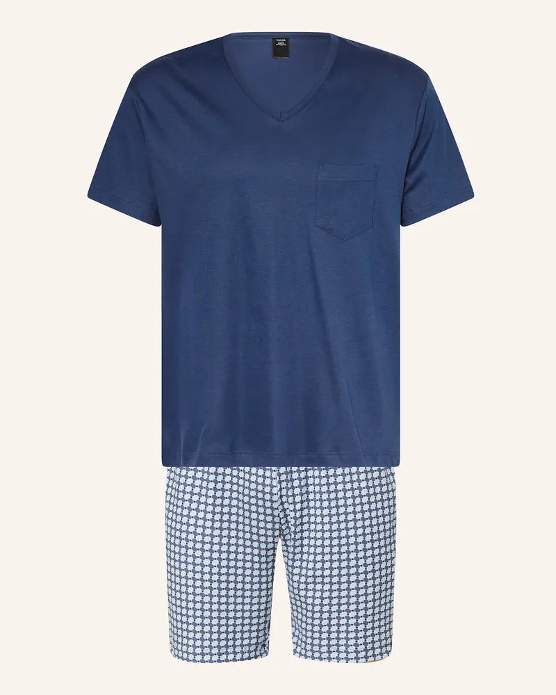 Calida Shorty-Schlafanzug RELAX STREAMLINE 2 Blau