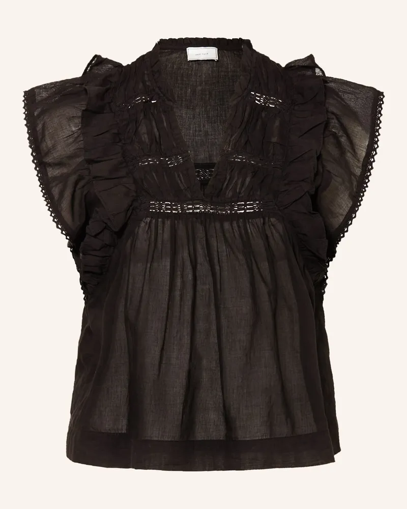 Neo Noir Blusentop Jayla Mit Spitze Und Rüschen schwarz Schwarz