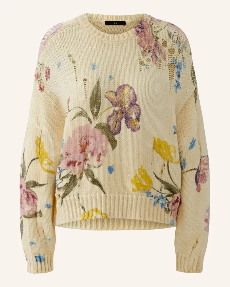 Oui  Pullover weiss Beige
