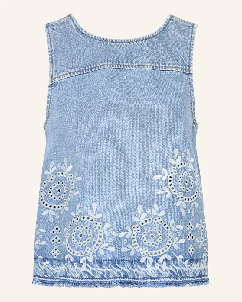 Ganni Jeanstop beige Blau