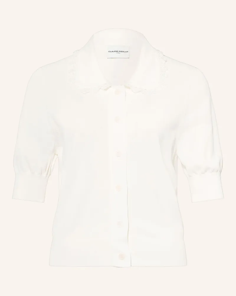 Claudie Pierlot Strickjacke Mit Spitze weiss Weiss