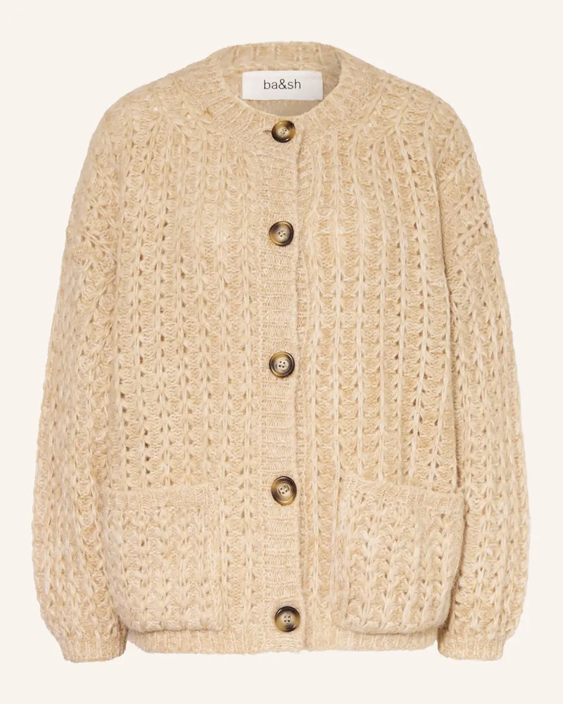 ba&sh Strickjacke BOSIC aus Alpaka Beige