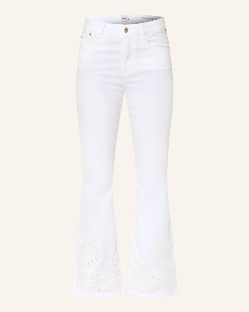 Brax Bootcut Jeans Shakira S Mit Lochspitze weiss 99