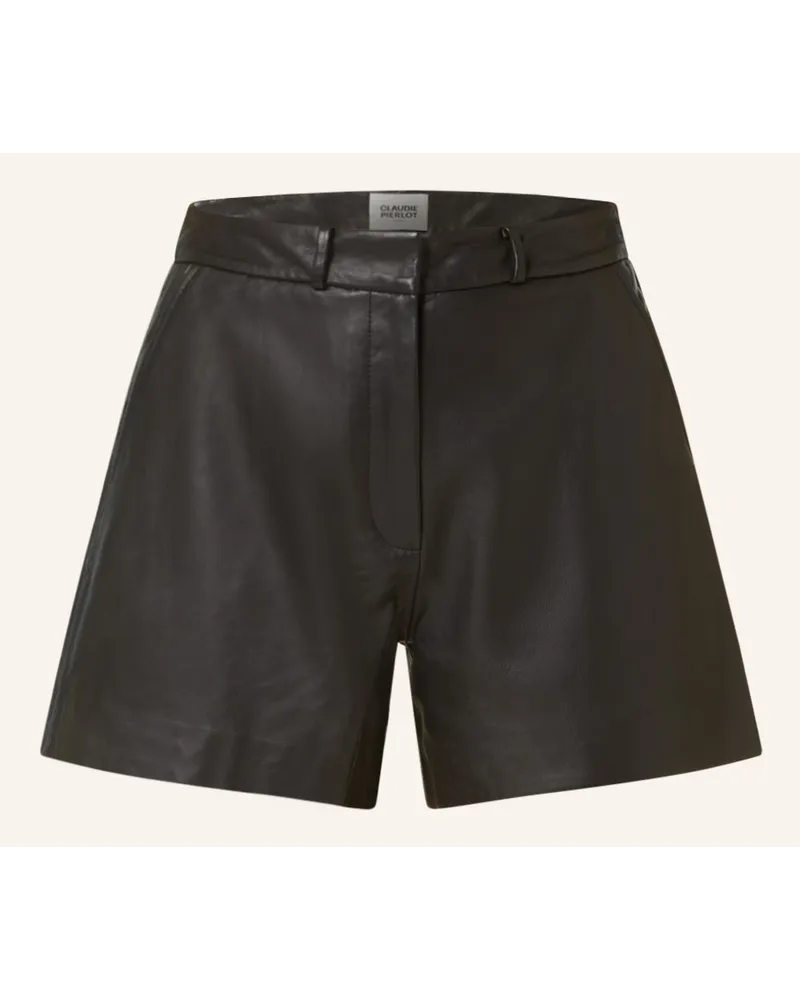 Claudie Pierlot Lederhose Schwarz