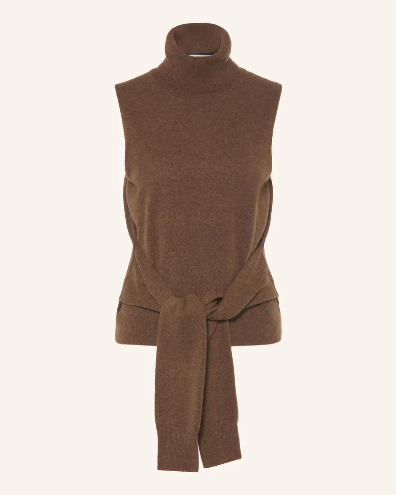 SEM PER LEI Stricktop Mit Cashmere braun Dunkelbraun