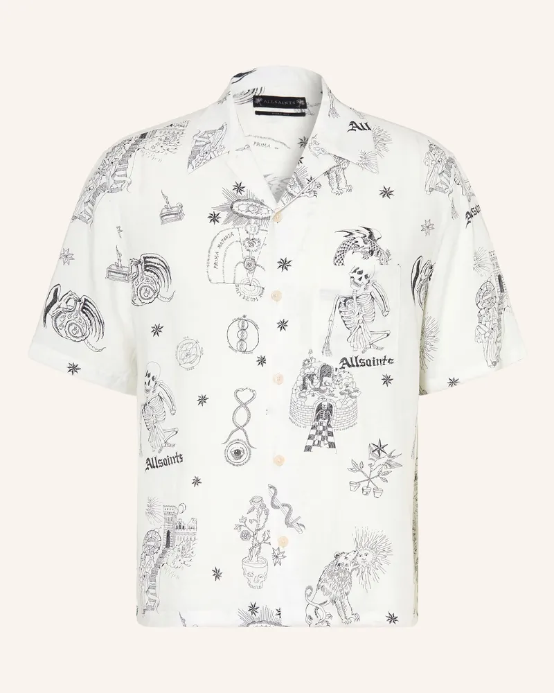 AllSaints Resorthemd Terra Comfort Fit beige Weiss