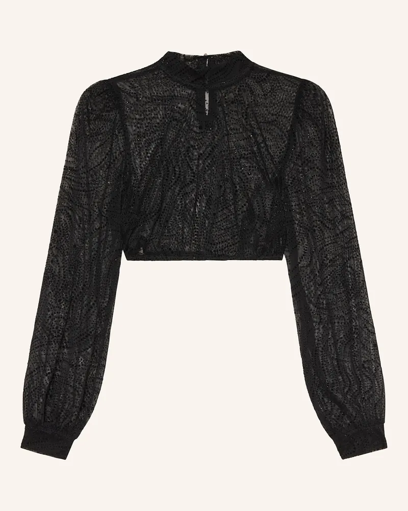 Johann & Johanna Dirndlbluse Aus Mesh schwarz Schwarz