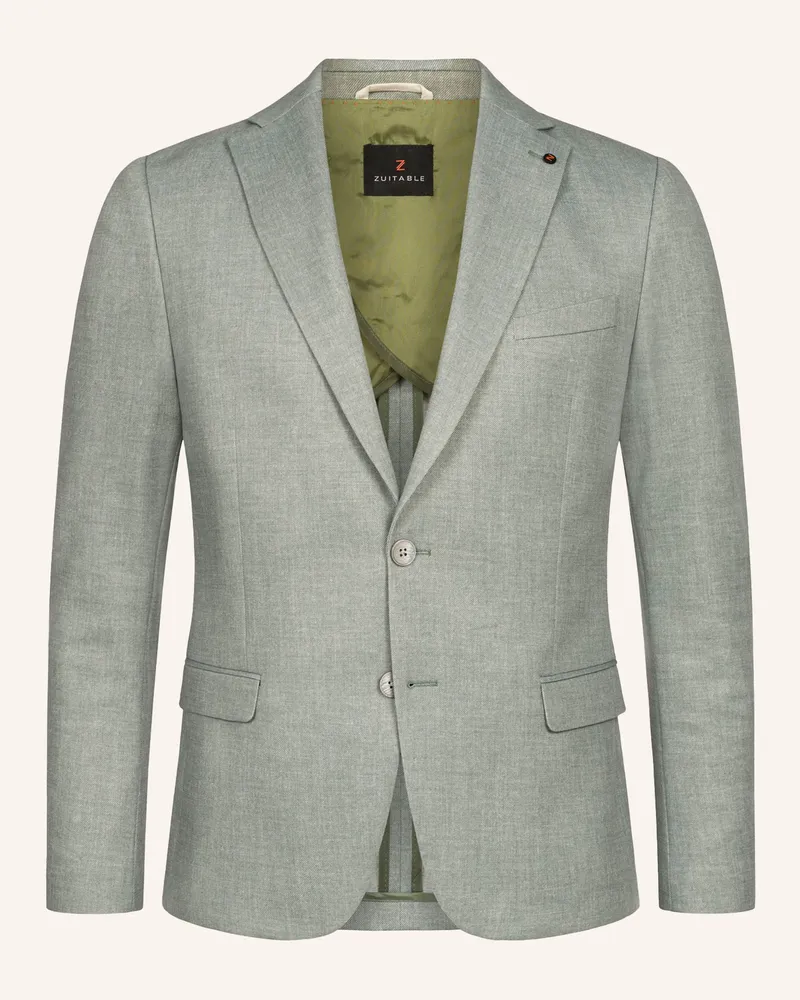 Zuitable Anzugssakko Dinick Slim Fit Aus Jersey gruen Hellgrün