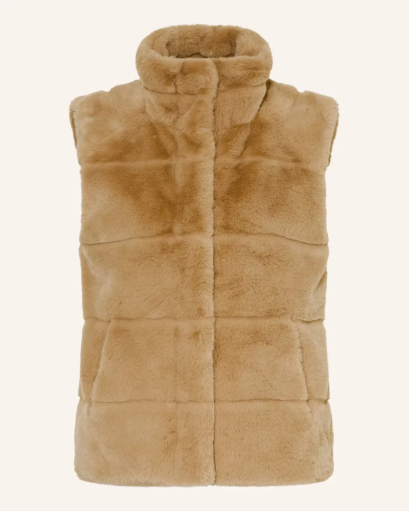 monari Kunstfell-Weste braun Camel