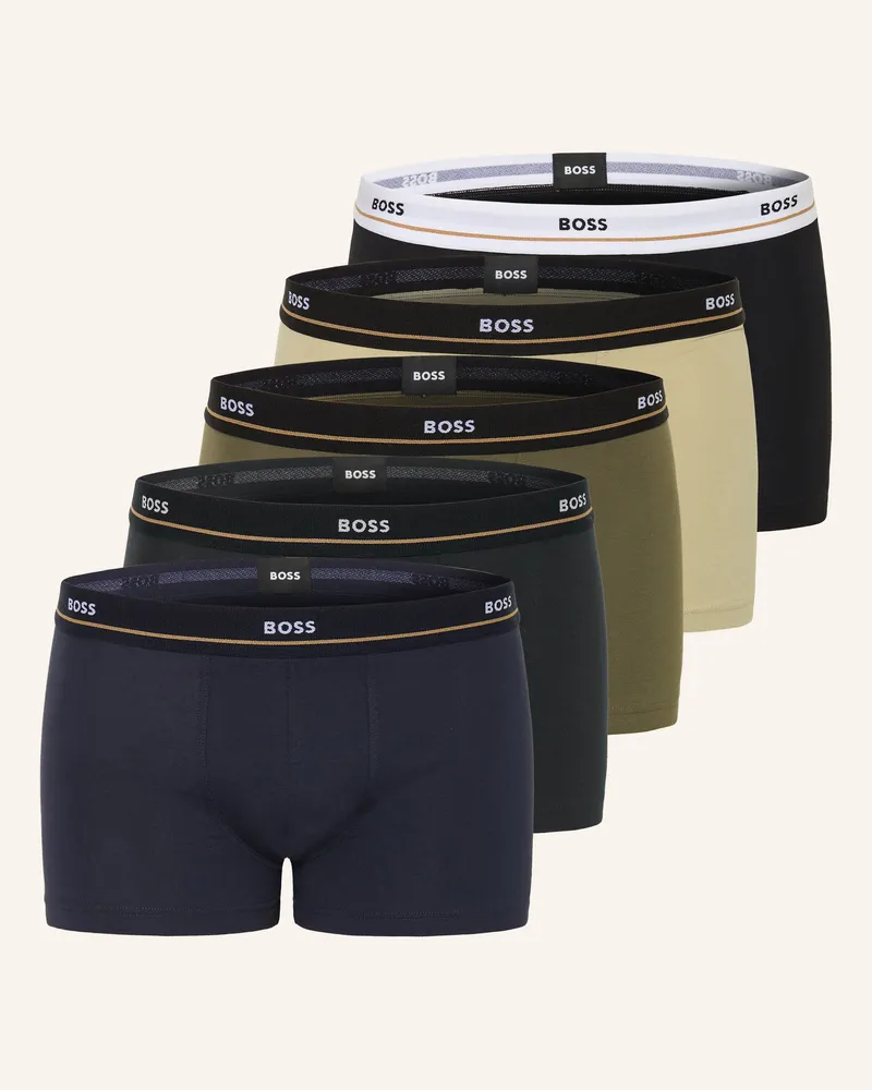 HUGO BOSS 5er-Pack Boxershorts Essential gruen Oliv