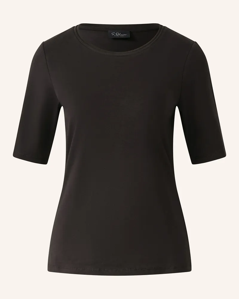 S.Oliver T-Shirt schwarz Schwarz