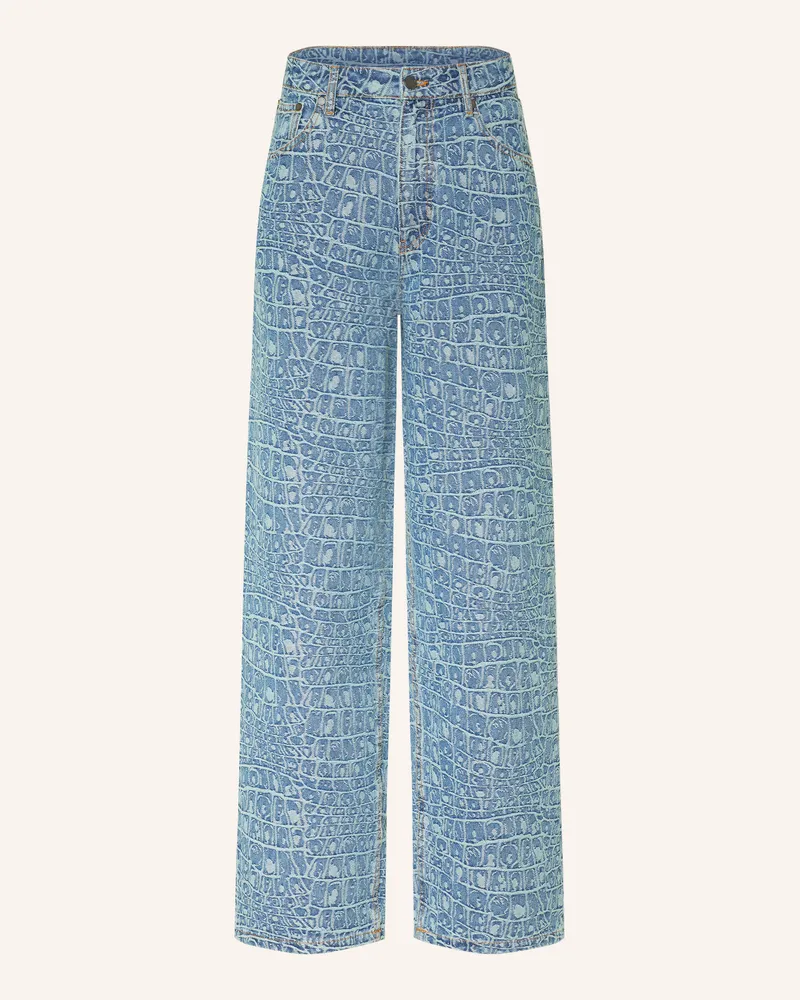 Daily Paper Jeans Croc Oversized Fit blau Blue