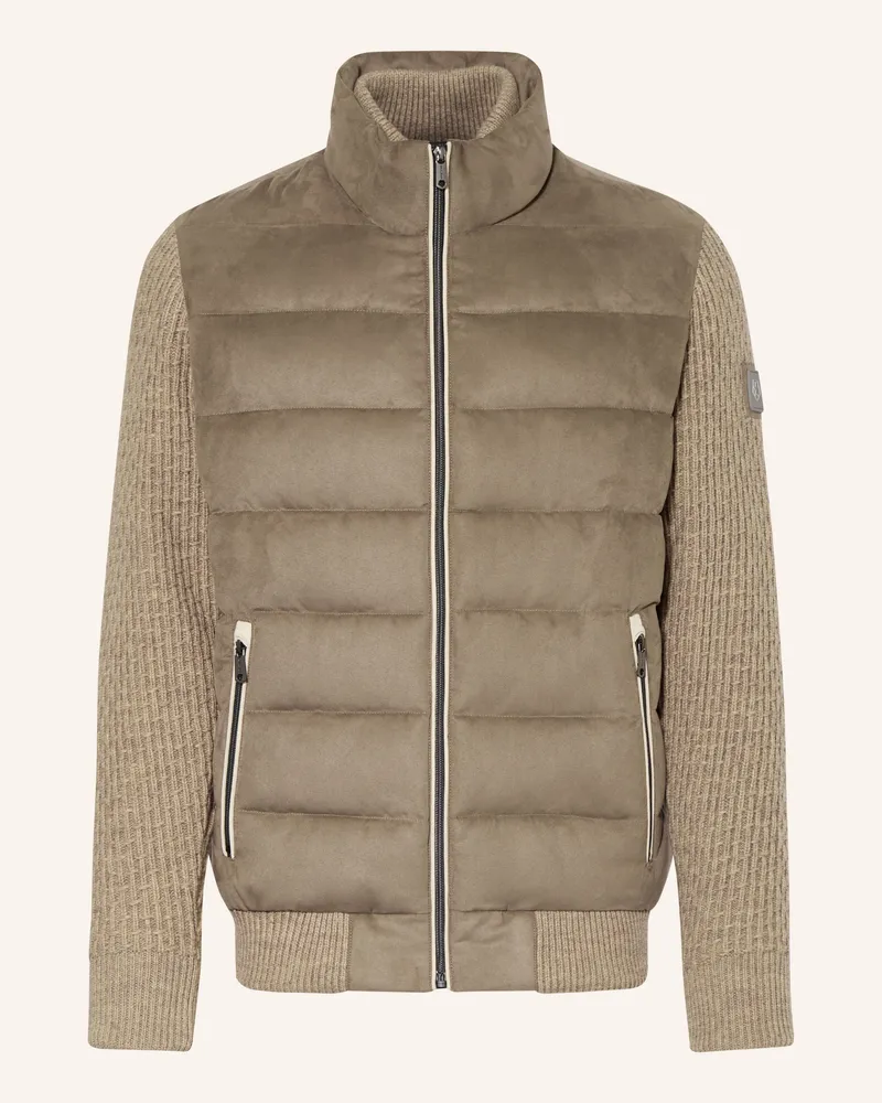 Milestone Blouson Msdean Im Materialmix gruen Taupe