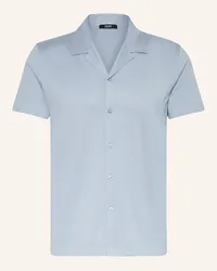 Reiss Resorthemd CASPA Slim Fit aus Jersey Blau