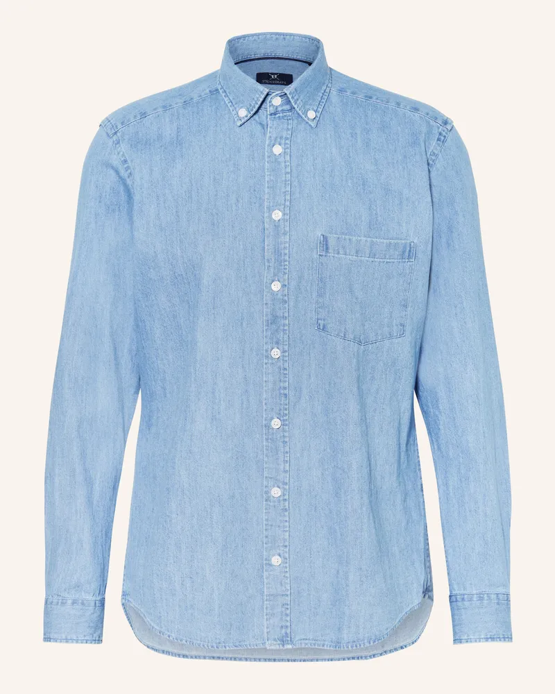 Strokesman's Jeanshemd Regular Fit Blau