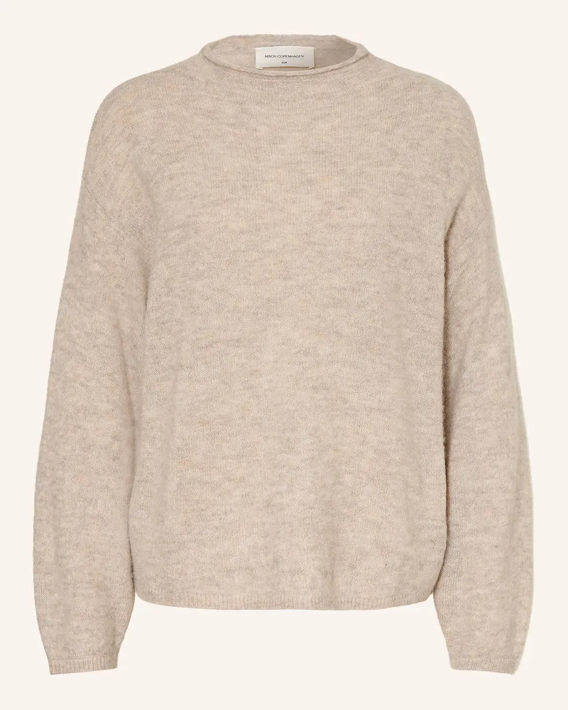 MOSS COPENHAGEN Pullover Mschviloh Mit Alpaka grau Hellbraun