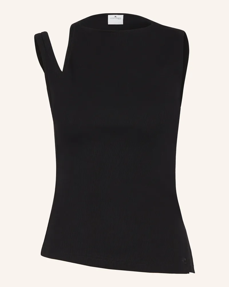 Courrèges Top TRANSVERSE mit Cut-outs Schwarz