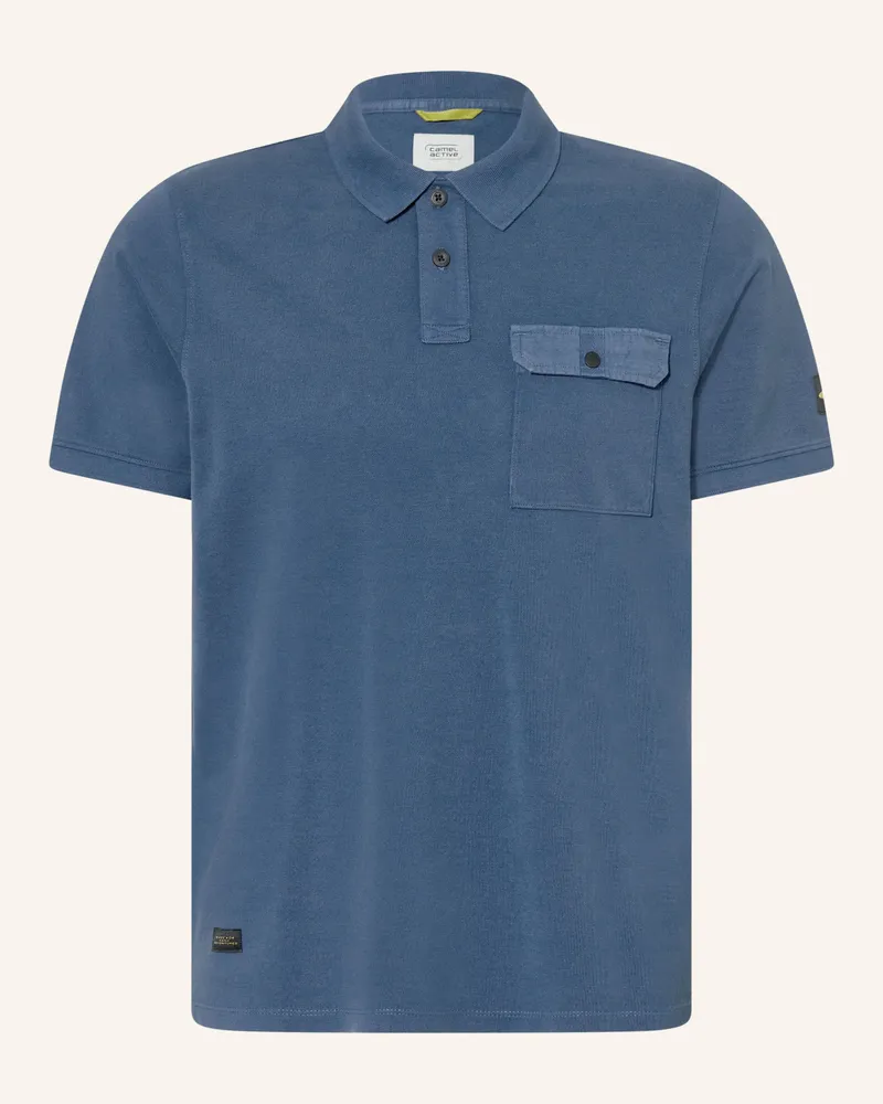 Camel Active Piqué-Poloshirt blau Blau