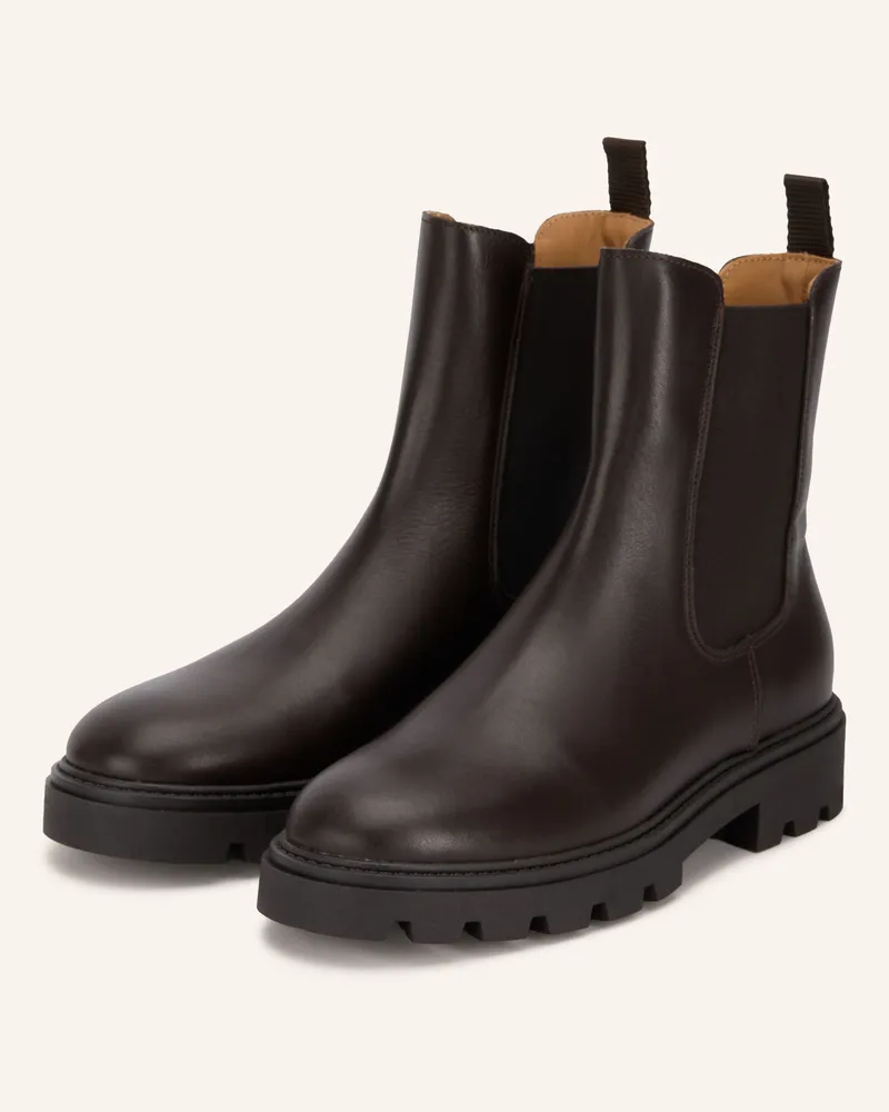Mrs & HUGS Chelsea-Boots braun Dunkelbraun