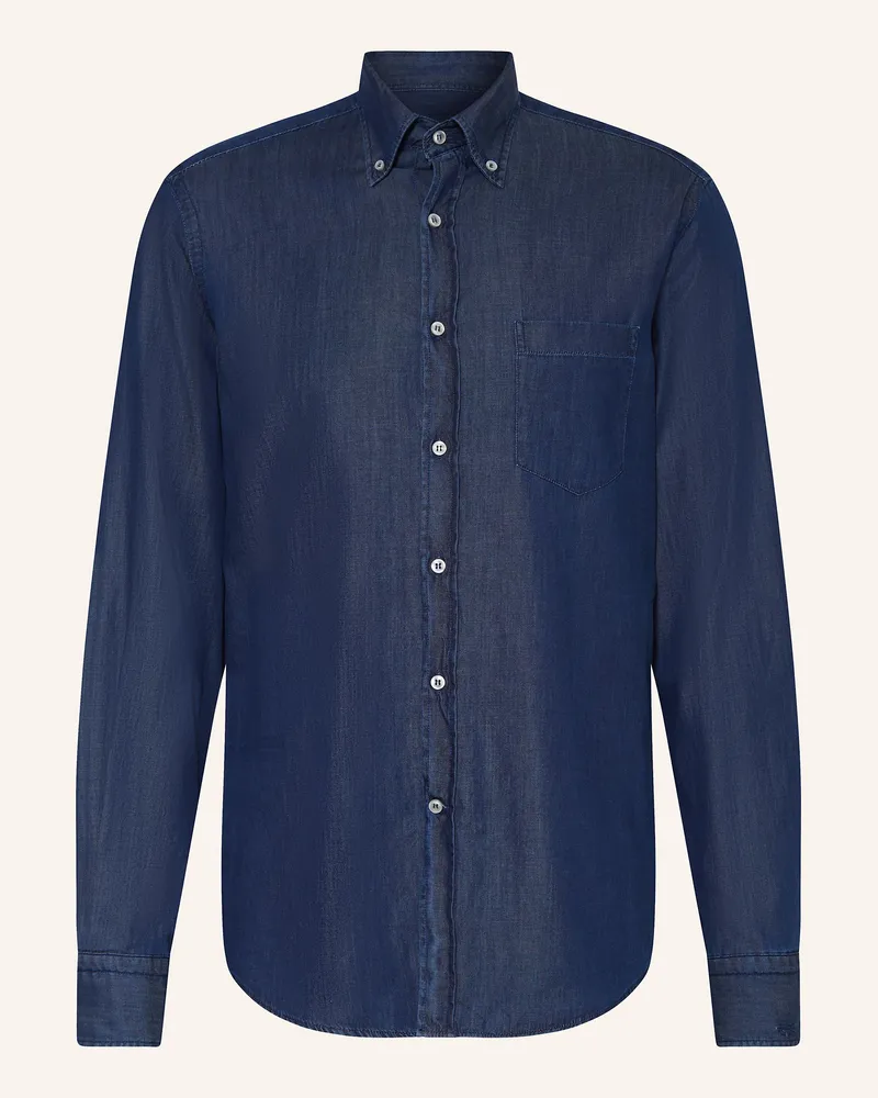 Paul & Shark Jeanshemd Comfort Fit blau Dunkelblau