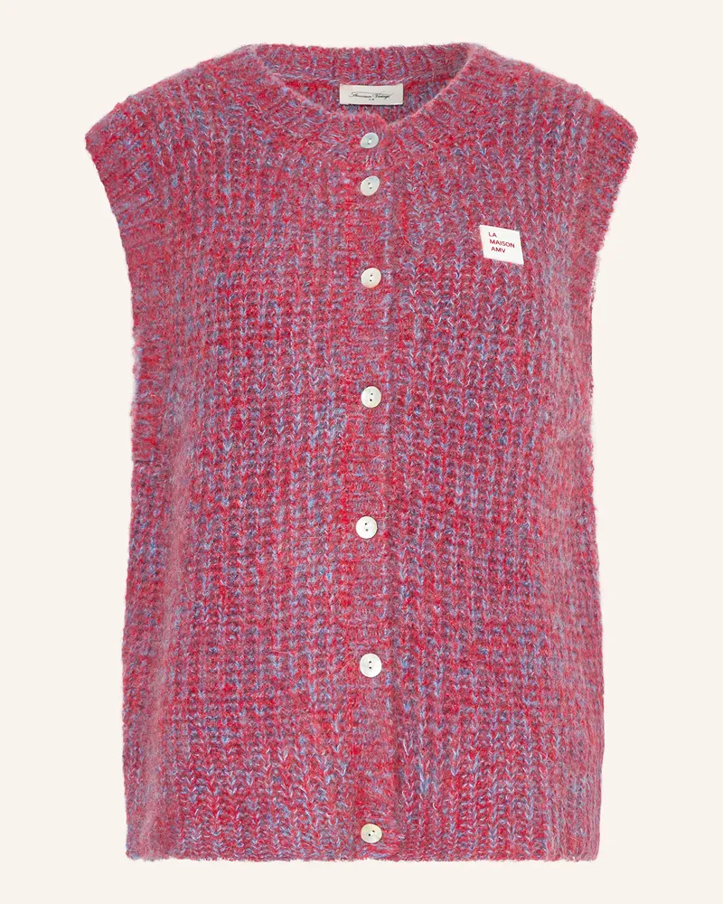 American Vintage Strickweste EAST mit Alpaka Rot