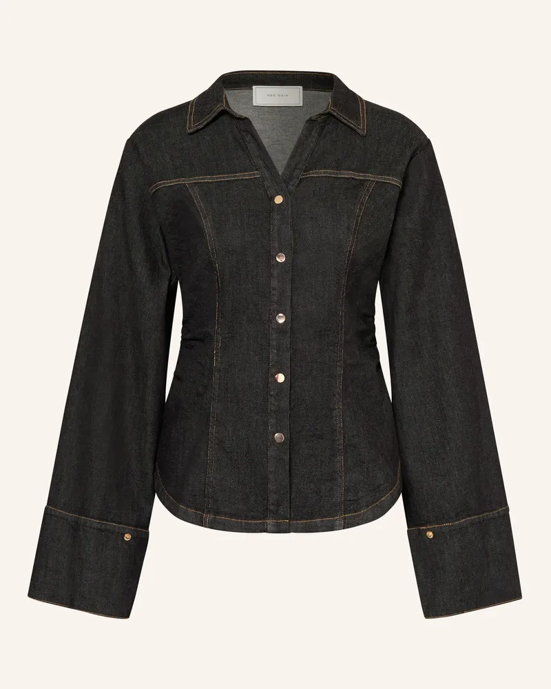 Neo Noir Jeansbluse Rabia schwarz Dunkelgrau