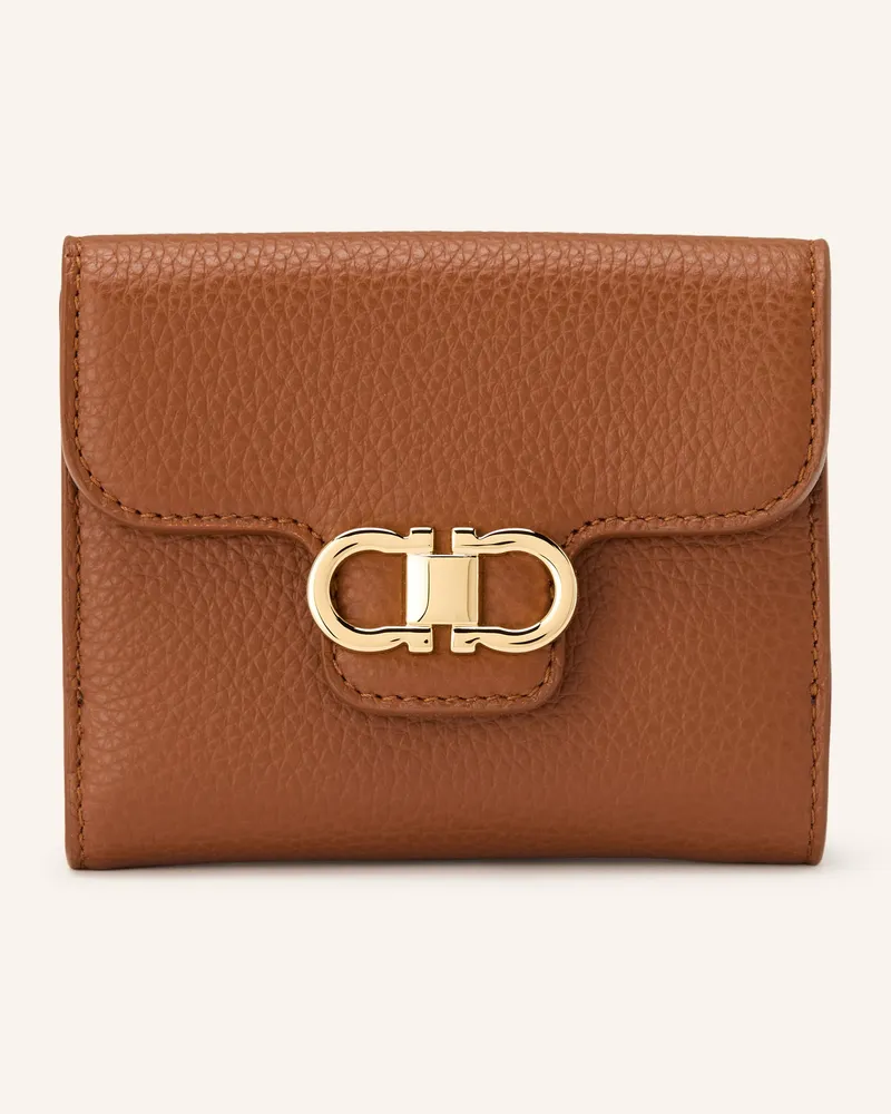 Ferragamo Geldbörse Gancio braun Cognac