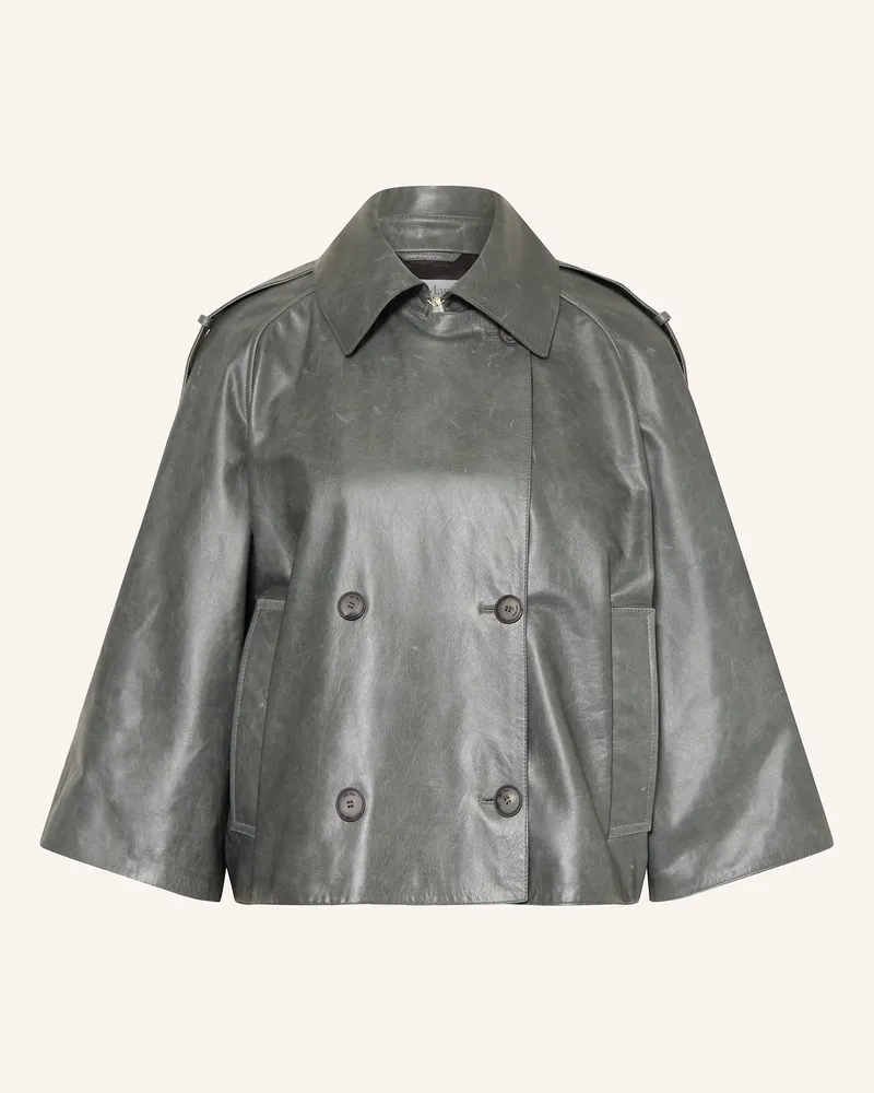 Max Mara Lederjacke TENACE Dunkelgrün