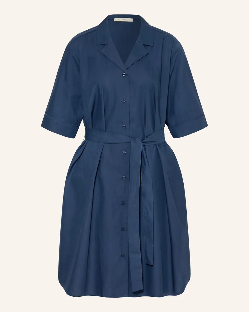 lilienfels Hemdblusenkleid blau Dunkelblau
