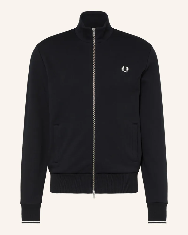 Fred Perry Sweatjacke schwarz Schwarz