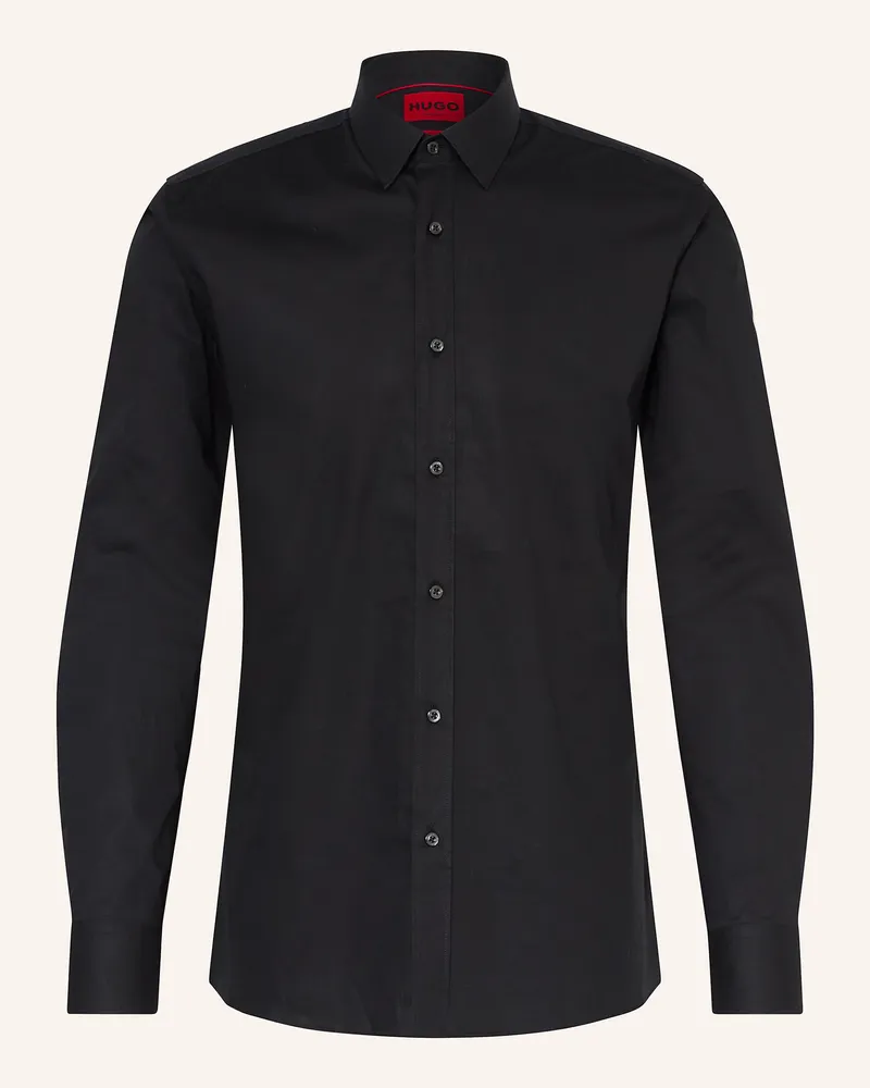 HUGO BOSS Hemd ELISHA Extra Slim Fit Schwarz